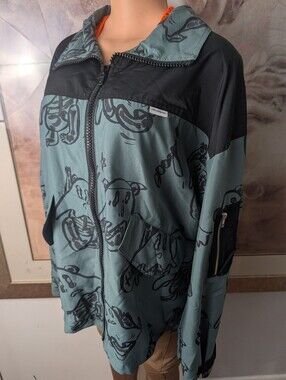 Rare LE TROTTOIR Character Doodle Colorblock Streetwear Jacket. Size M